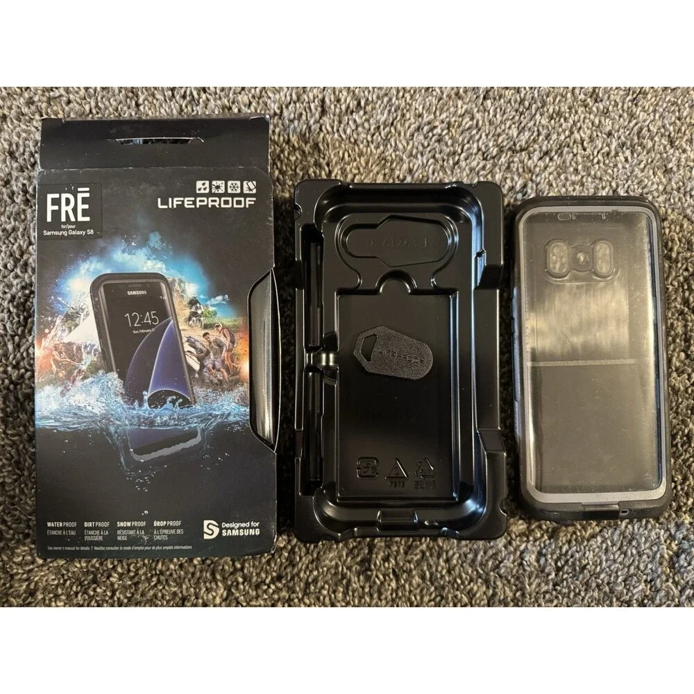 LifeProof FRĒ for Samsung Galaxy S8 Waterproof Shockproof Full Body Case Black